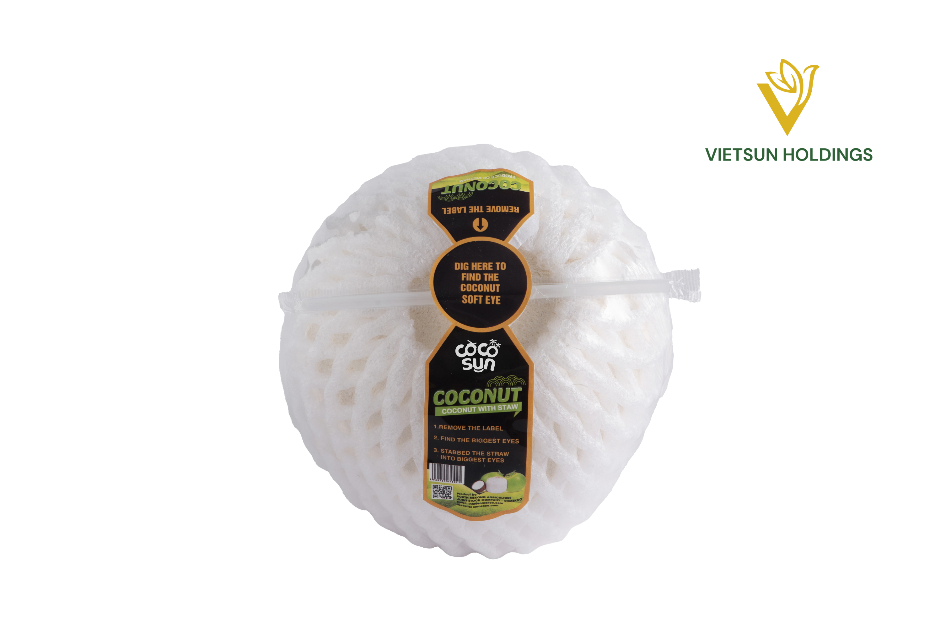 Diamond Coconut with staw